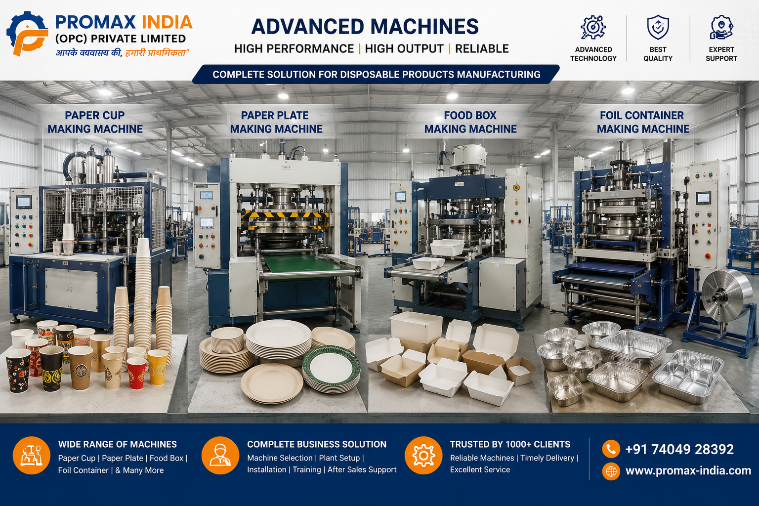 Industrial machine solutions for packaging
